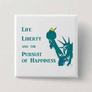 Badge Carré 5 Cm Vie et liberté
