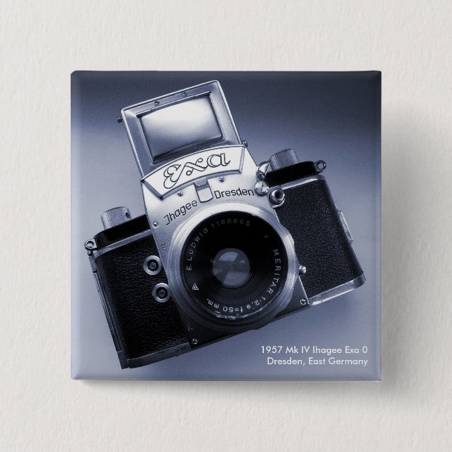 Badge Carré 5 Cm Vieil Camera (Mk 1957 IV Ihagee Exa 0) (Devant)