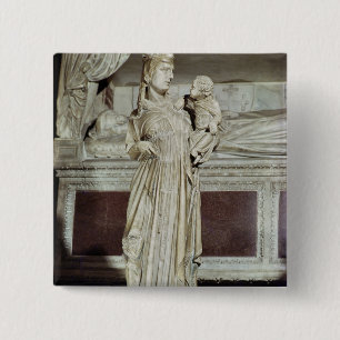 Badge Carré 5 Cm Vierge et enfant