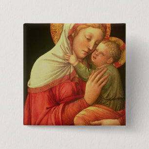 Badge Carré 5 Cm Vierge et enfant, c.1465 (huile sur le panneau)