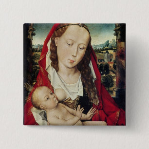 Badge Carré 5 Cm Vierge et enfant, c.1467-70