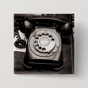 Badge Carré 5 Cm Vieux téléphone