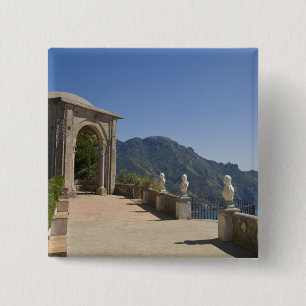 Badge Carré 5 Cm Villa Cimbrone, Ravello, Campanie, Italie