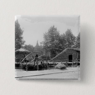 Badge Carré 5 Cm Village de Lakeside à l'exposition universelle