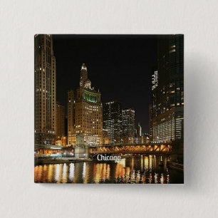 Badge Carré 5 Cm Ville de Chicago