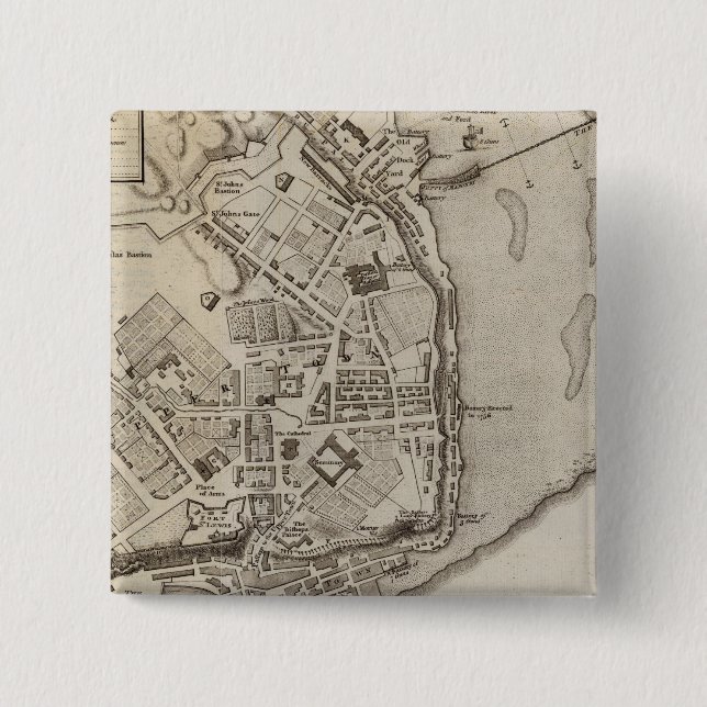 Badge Carré 5 Cm Ville de Québec (Devant)