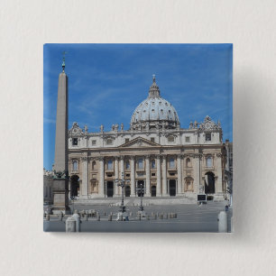 Badge Carré 5 Cm Ville du Vatican de la basilique de St Peter