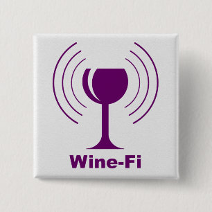 Badge Carré 5 Cm Vin Wave Waves Purple Vin Verre
