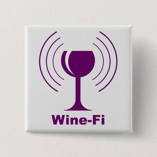 Badge Carré 5 Cm Vin Wave Waves Purple Vin Verre (Devant)