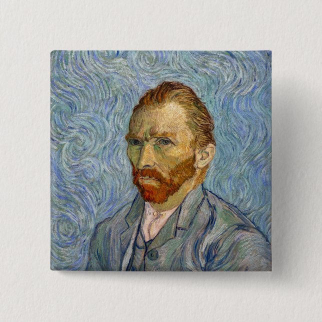 Badge Carré 5 Cm Vincent Van Gogh - Autoportrait (Devant)