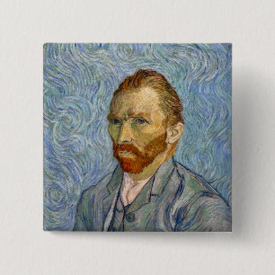 Badge Carré 5 Cm Vincent Van Gogh - Autoportrait