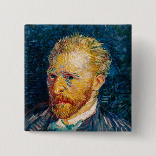 Badge Carré 5 Cm Vincent Van Gogh - Autoportrait