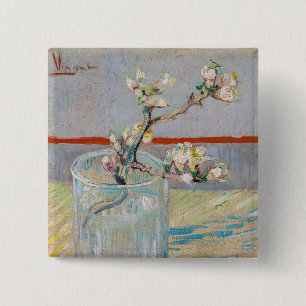 Badge Carré 5 Cm Vincent van Gogh - Branche d'amandes en verre