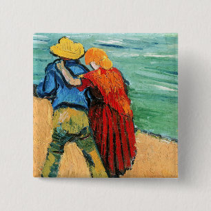 Badge Carré 5 Cm Vincent van Gogh - Deux Amants