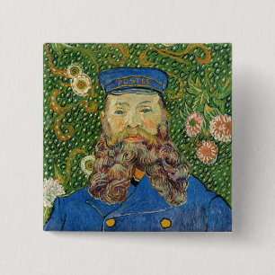 Badge Carré 5 Cm Vincent Van Gogh - Facteur Joseph Roulin