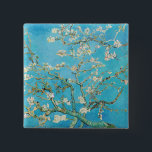 Badge Carré 5 Cm Vincent van Gogh - Fleur d'amandes<br><div class="desc">Almond Blossom / Branches with Almond Blossom - Vincent van Gogh,  Oil on Canvas,  1890</div>