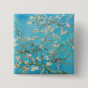 Badge Carré 5 Cm Vincent van Gogh - Floraison des amandiers