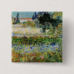 Badge Carré 5 Cm Vincent van Gogh - Flower Garden
