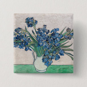 Badge Carré 5 Cm Vincent van Gogh - Iris