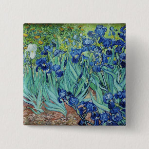 Badge Carré 5 Cm Vincent van Gogh Iris