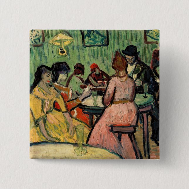 Badge Carré 5 Cm Vincent van Gogh - Le Brothel (Devant)