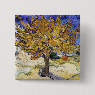 Badge Carré 5 Cm Vincent van Gogh - Le Mulberry Tree