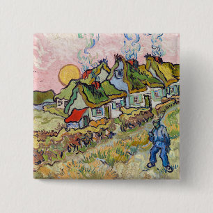 Badge Carré 5 Cm Vincent van Gogh - Maisons et personnage