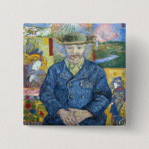Badge Carré 5 Cm Vincent van Gogh - Portrait de Pere Tanguy
