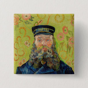 Badge Carré 5 Cm Vincent Van Gogh - Postman Joseph Roulin