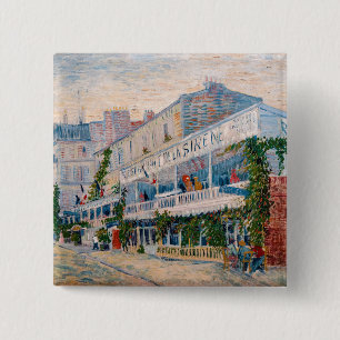 Badge Carré 5 Cm Vincent van Gogh - Restaurant de la Sirène
