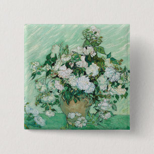 Badge Carré 5 Cm Vincent van Gogh - Rose