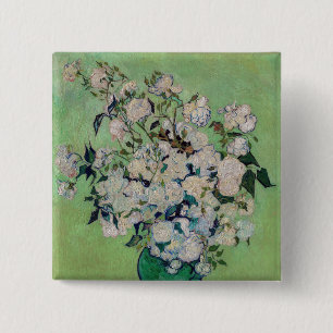 Badge Carré 5 Cm Vincent van Gogh - Roses