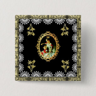 Badge Carré 5 Cm Vintage