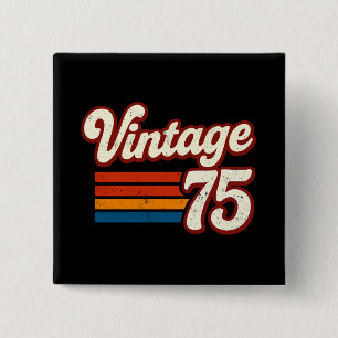 Badge Carré 5 Cm Vintage 1975 Fabriqué en 1975 50e Anniversaire 50 
