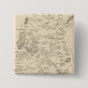 Badge Carré 5 Cm Vintage Map of Salem Massachusetts