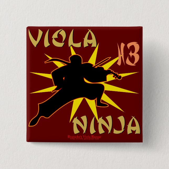 Badge Carré 5 Cm Viola Ninja (Devant)
