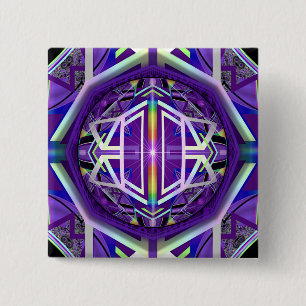 Badge Carré 5 Cm Violet W3