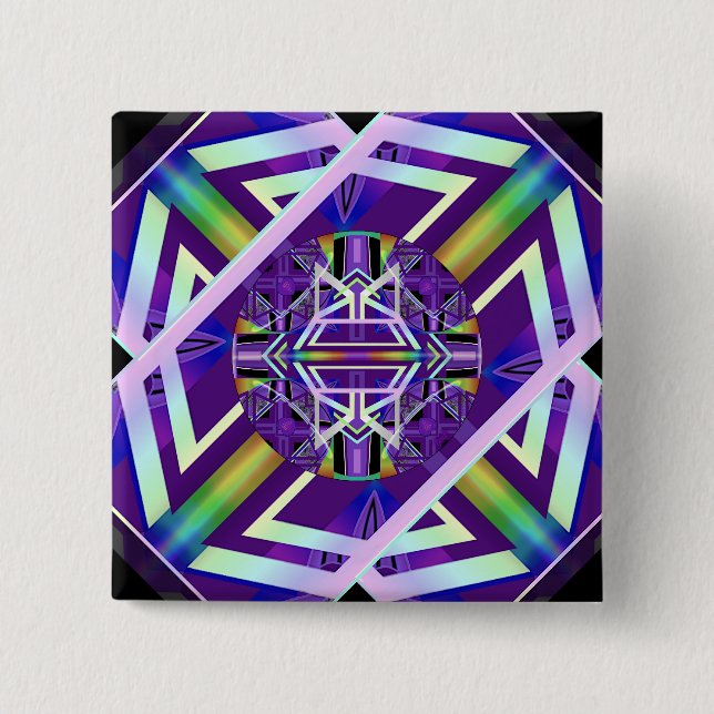 Badge Carré 5 Cm Violet W3 (Devant)