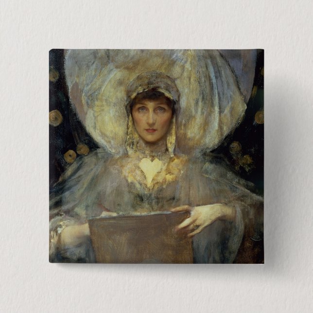 Badge Carré 5 Cm Violette, duchesse de Rutland (Devant)