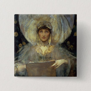 Badge Carré 5 Cm Violette, duchesse de Rutland