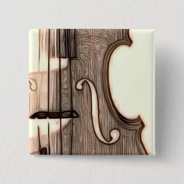 Badge Carré 5 Cm Violon, alto, violoncelle ? (Devant)