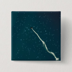 Badge Carré 5 Cm Visez les étoiles