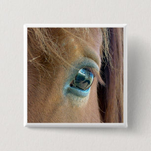 Badge Carré 5 Cm Vision de cheval