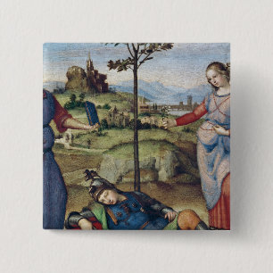 Badge Carré 5 Cm Vision d'un chevalier, c.1504
