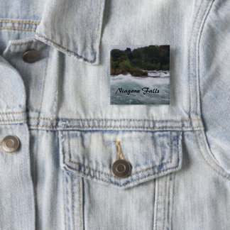 Badge Carré 5 Cm Visites à Niagara Falls