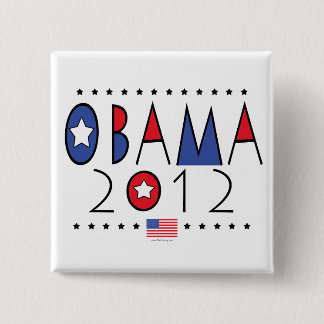 Badge Carré 5 Cm Vitesse du Président Barack Obama 2012