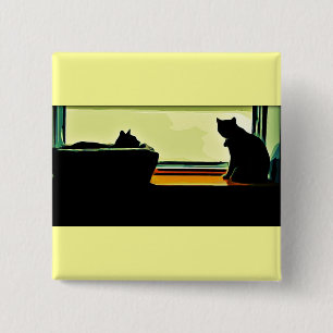 Badge Carré 5 Cm Vitrines de dessin