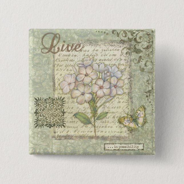 Badge Carré 5 Cm Vivant (Devant)