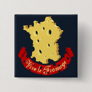 Badge Carré 5 Cm Vive le Fromage