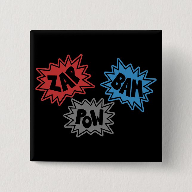 Badge Carré 5 Cm VLAN prisonnier de guerre FX sain comique - (Devant)